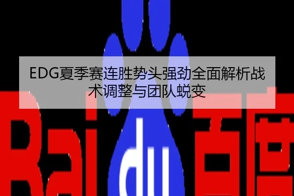 EDG夏季赛连胜势头强劲全面解析战术调整与团队蜕变